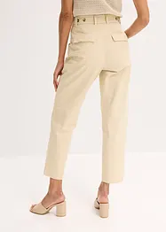 Satinbyxa med Tapered Fit, bonprix