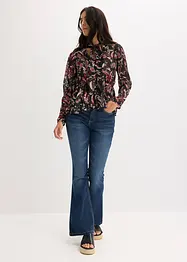 Knytblus av chiffong, bonprix