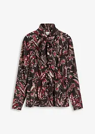 Knytblus av chiffong, bonprix