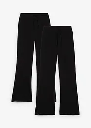 Jerseybyxa i utställd modell av elastisk bomullsmix (2-pack), bonprix