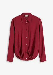 Blus med omlottdetalj av material med struktur, bonprix