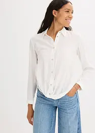 Blus med omlottdetalj av material med struktur, bonprix