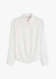 Blus med omlottdetalj av material med struktur, bonprix