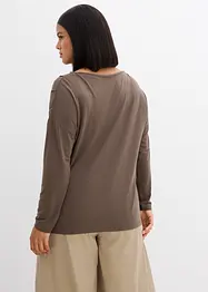 Långärmad topp av viskosmix, bonprix