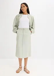 Midikjol av glansigt material, bonprix