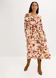 Mönstrad midiklänning med Lurex, bonprix