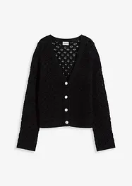 Hålmönstrad cardigan, bonprix