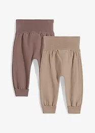 Stickad byxa som kan förlängas, av bomullsmix (2-pack), bonprix