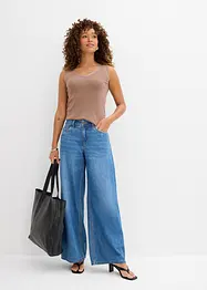 Wide Leg Jeans med medelhög midja, bonprix