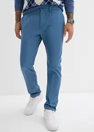 Regular Fit-byxa med gubbveck i bomullstwill, Straight, bonprix