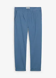 Regular Fit-byxa med gubbveck i bomullstwill, Straight, bonprix