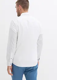 Skjorta i business-stil med kontrasterande detaljer, av ren bomull, Regular Fit, bonprix