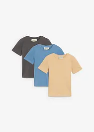 T-shirt av ekologisk bomull (3-pack), bonprix