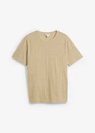 Småmönstrad T-shirt av ekologisk bomull, bonprix