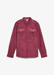 Långärmad bomullsskjorta med tvättad look, bonprix
