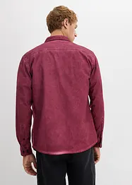 Långärmad bomullsskjorta med tvättad look, bonprix