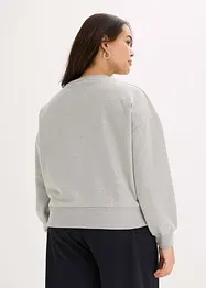Oversizesweatshirt med strass, bonprix