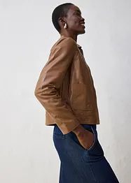 Skinnjacka med lammnappa, bonprix