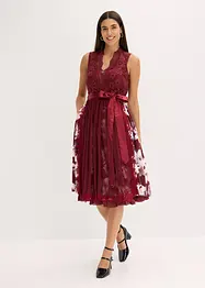 Dirndl med broderi och sammetskjol (2 delar), bonprix