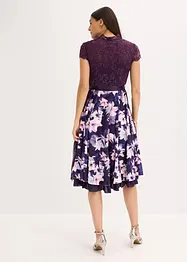 Dirndl med broderi och sammetskjol (2 delar), bonprix