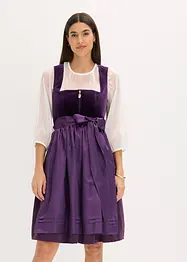 Mellanlång dirndl med sammet (2 delar), bonprix
