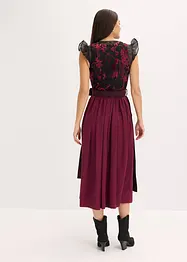 Mellanlång dirndl med sammet (2 delar), bonprix