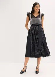 Mellanlång dirndl med sammet (2 delar), bonprix
