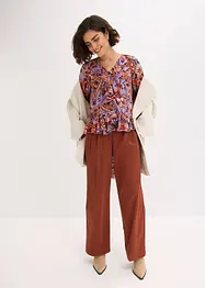Chiffongblus med volanger, bonprix