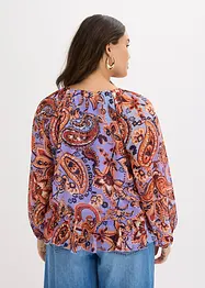 Chiffongblus med volanger, bonprix