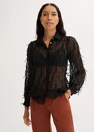 Blus med fransdetaljer, bonprix