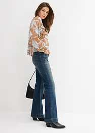 Chiffongblus med rysch, bonprix