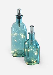 Prydnadsflaska med LED-belysning (2 delar), bonprix