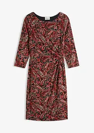 Paisleymönstrad jerseyklänning, bonprix