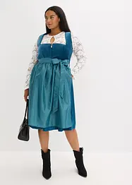 Mellanlång dirndl med sammet (2 delar), bonprix