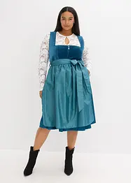 Mellanlång dirndl med sammet (2 delar), bonprix