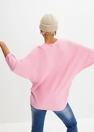 Ribbstickad oversizetröja i viskosmix, bonprix