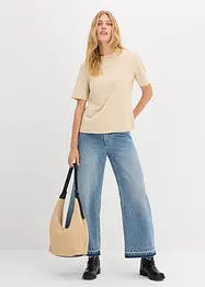 T-shirt av tjock ekologisk bomull, bonprix
