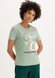 T-shirt med glittrigt tryck, bonprix