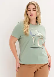T-shirt med glittrigt tryck, bonprix