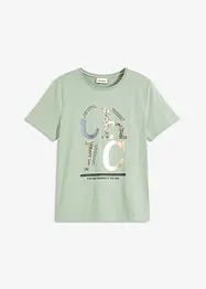 T-shirt med glittrigt tryck, bonprix