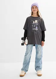 T-shirt av ren bomull, med tryck, Wednesday