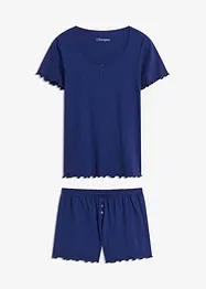 Pyjamas med knappslå och shorts, bonprix