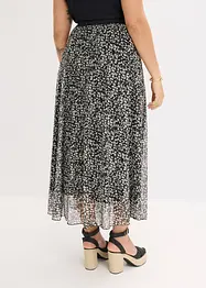 Kjol av mesh och jersey, bonprix
