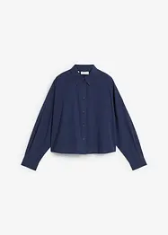 Skjortblus i oversizemodell med siden, bonprix