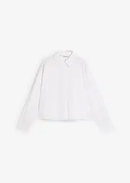 Skjortblus i oversizemodell med silke, bonprix
