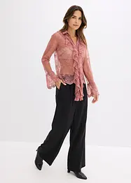 Blus med spets, bonprix