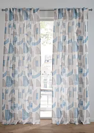 Gardinlängd i sidenlook med tryck (1-pack), bonprix