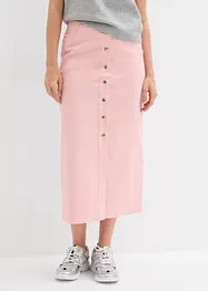 Midikjol av twill, bonprix