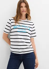 Randig T-shirt av ren bomull, bonprix