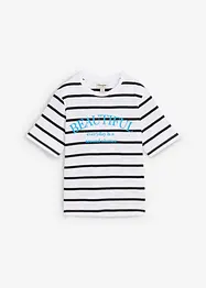 Randig T-shirt av ren bomull, bonprix